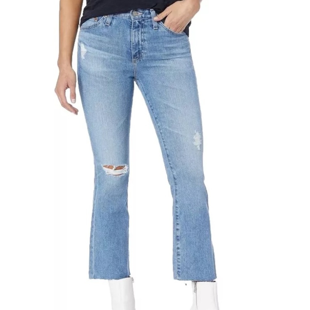 "AG JEANS "THE JODI HIGH-RISE SLIM FLARE CROP" Jeans In "RH15YUDC"
